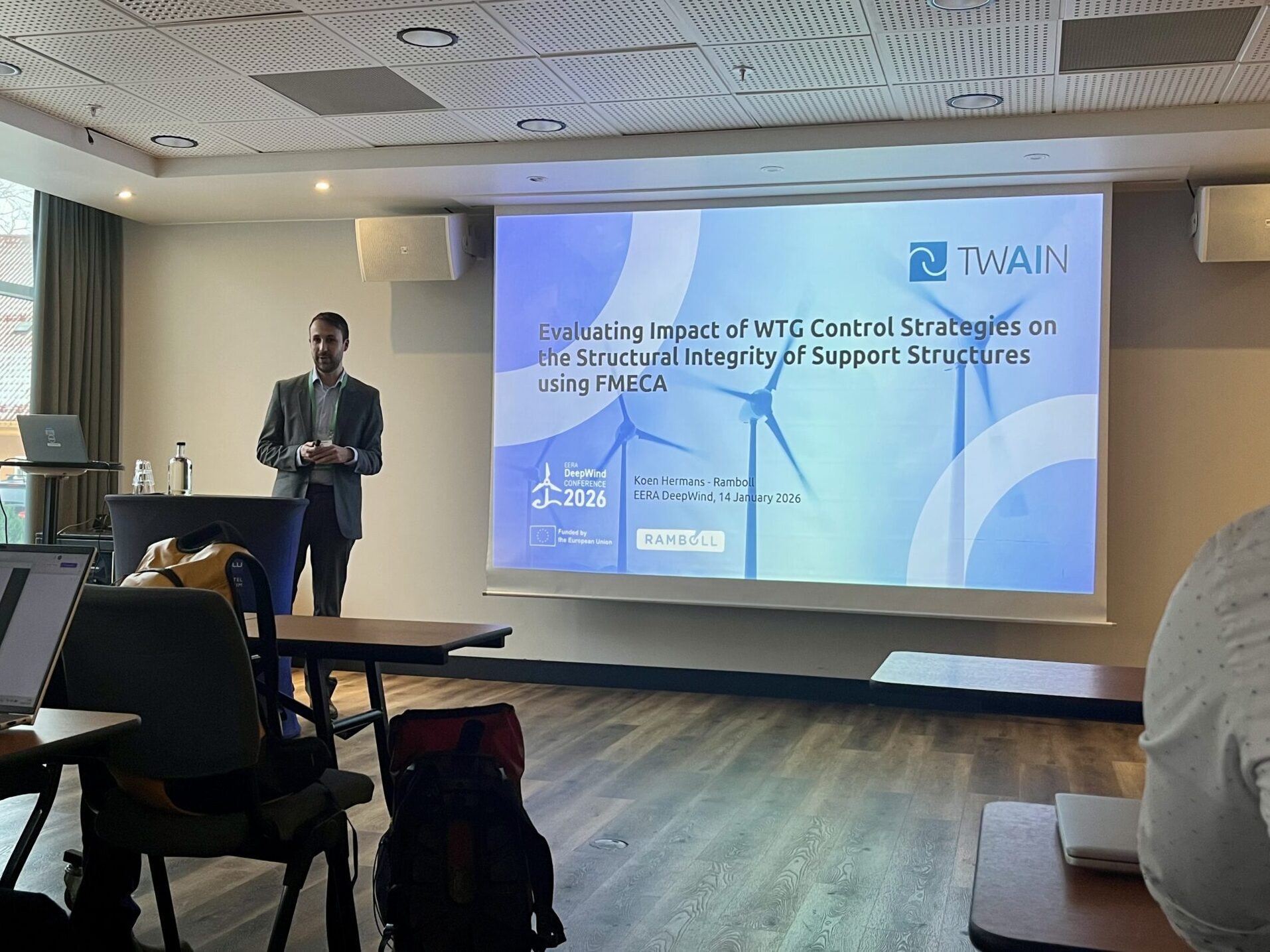 Koen Hermans from Tamboll presenting at DeepWind Conference 2026